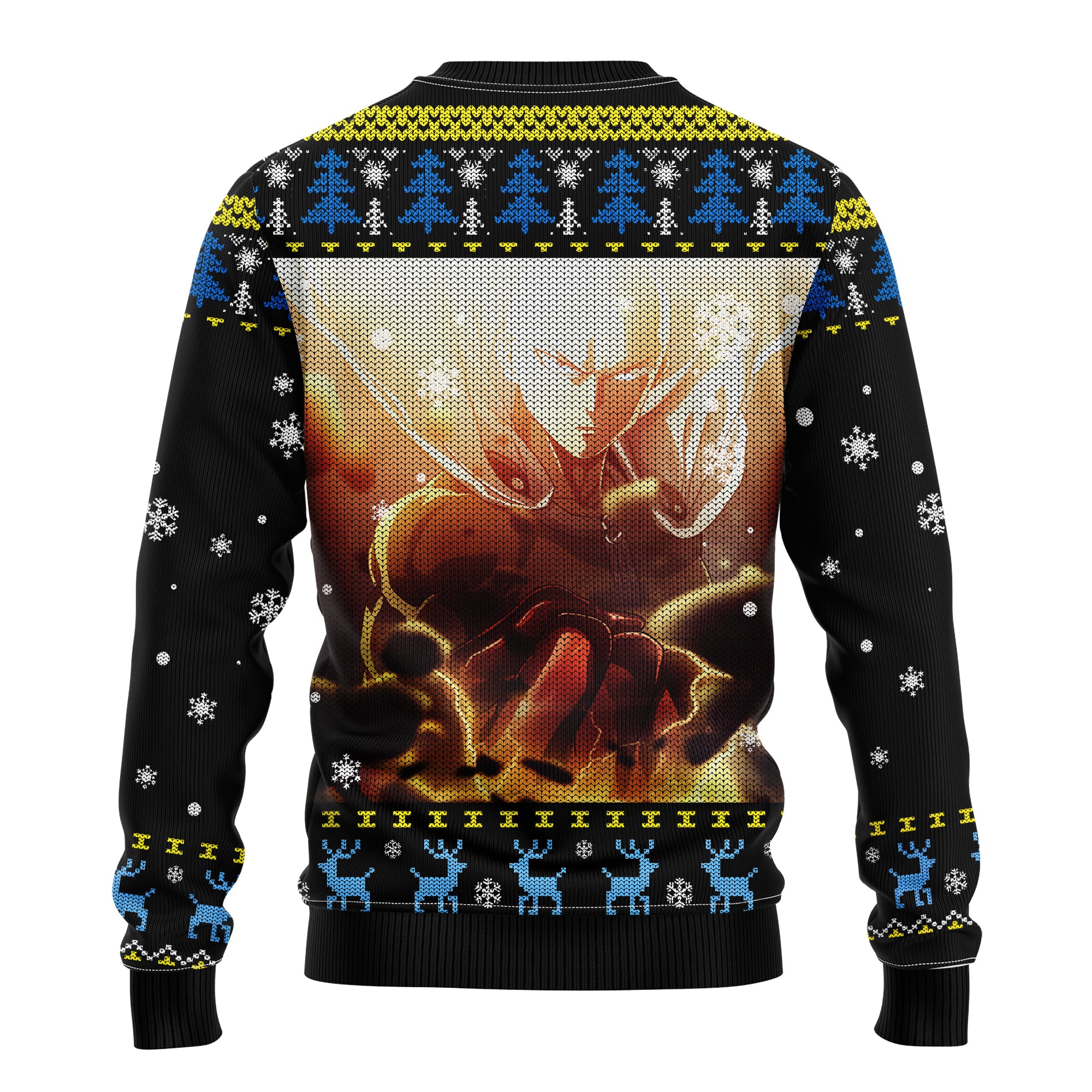 One Punch Man Saitama Back Custom Ugly Christmas Sweater Mc Amazing Gift Idea Thanksgiving Gift