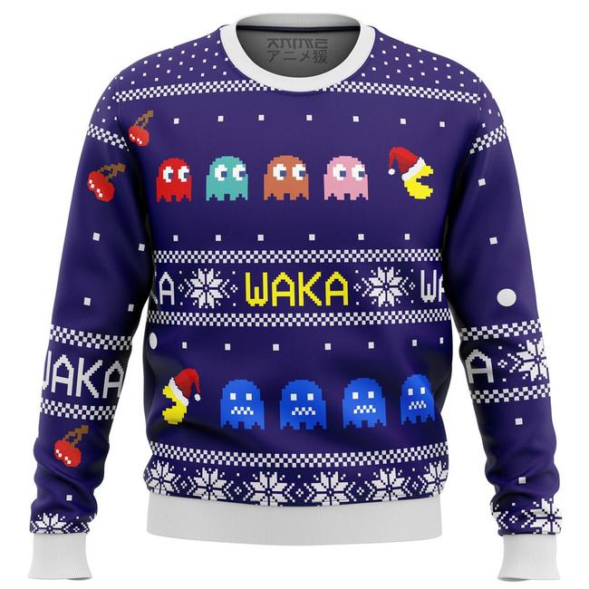 Pacman Waka Waka Premium Ugly Christmas Sweater Amazing Gift Idea Thanksgiving Gift