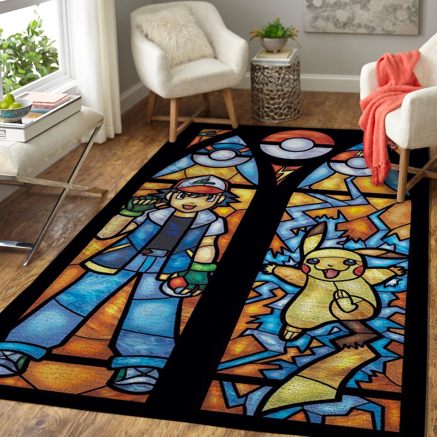 Pokemon Go Area Rug Home Decor Bedroom Living Room Decor