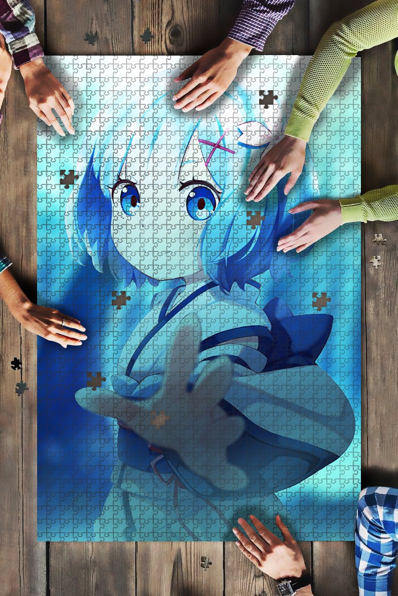 Rem-Anime-Girl-Blue-Eyes-Re-Zero-13360 Jigsaw Puzzle Kids Toys