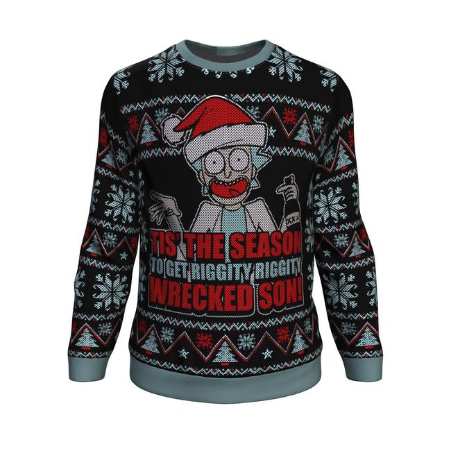 Rick And Morty Tis The Season Premium Ugly Christmas Sweater Amazing Gift Idea Thanksgiving Gift