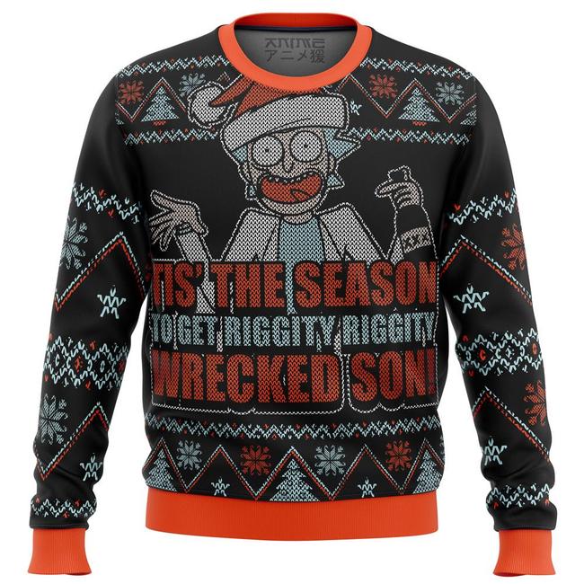 Rick And Morty Tis The Season Premium Ugly Christmas Sweater Amazing Gift Idea Thanksgiving Gift