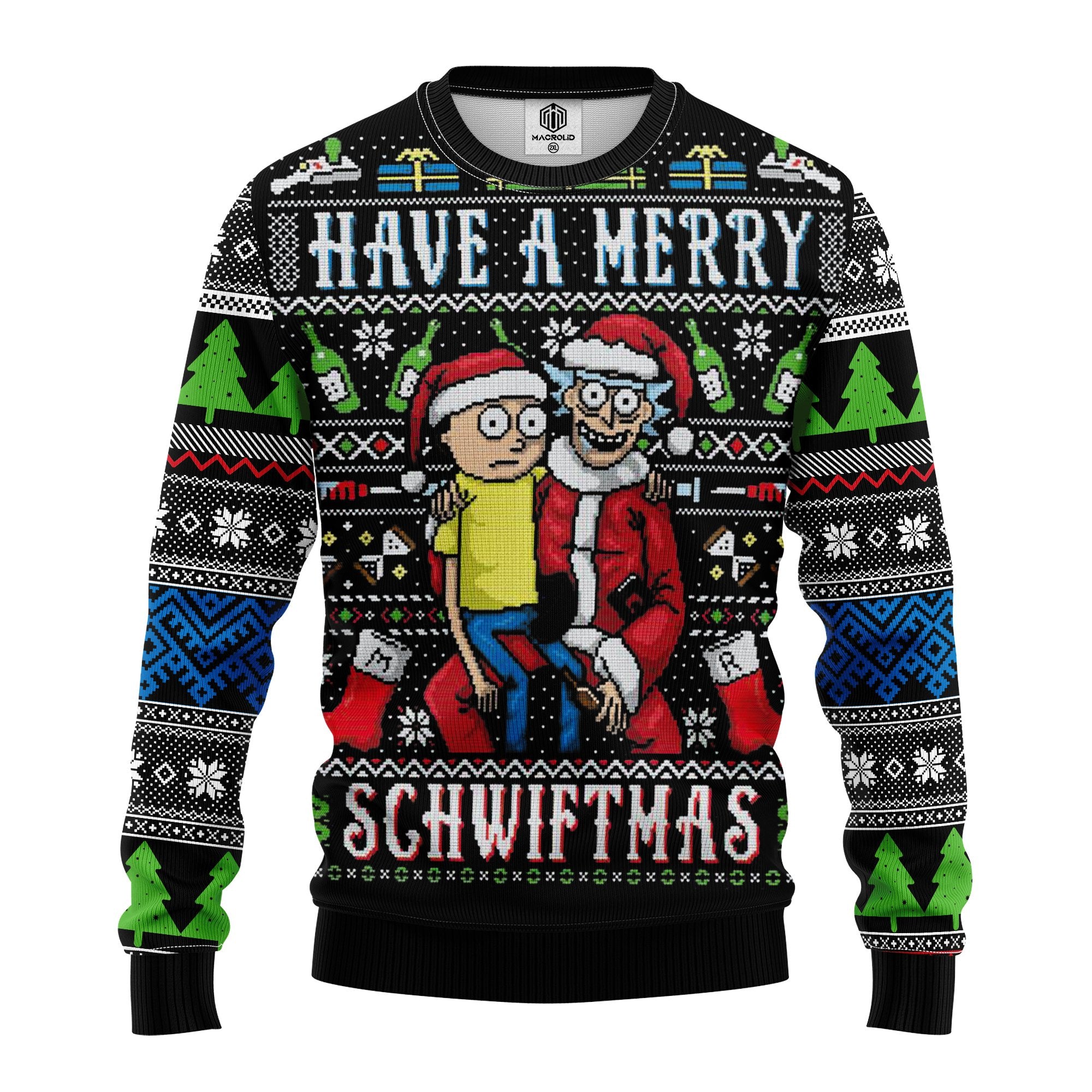 Merry Rick And Morty Ugly Christmas Sweater Amazing Gift Idea Thanksgiving Gift
