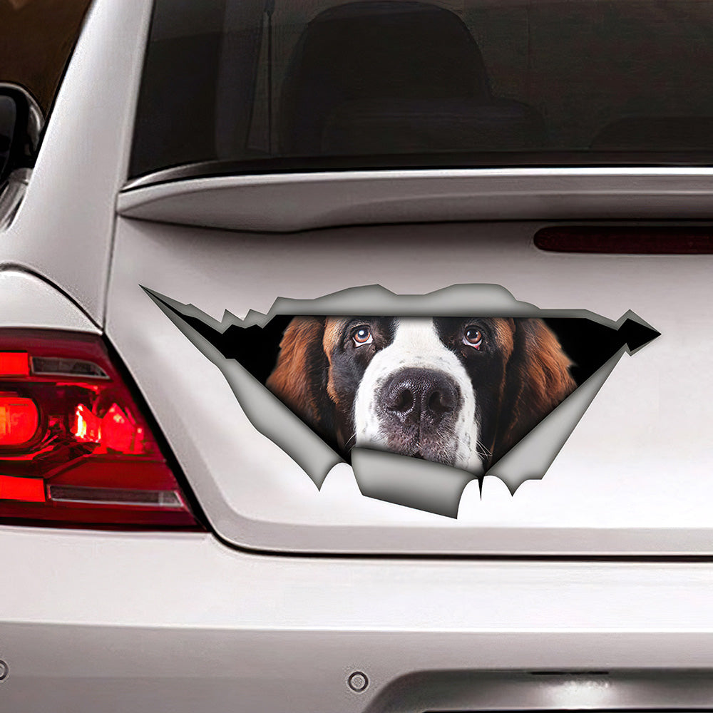 Best Saint Bernard Car 3D Stickers Decal Car Accessories Car Decoration Amazing Gift Idea