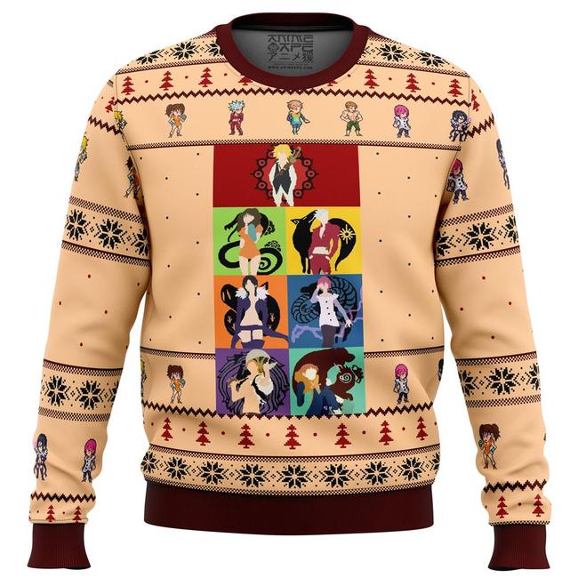 Seven Deadly Sins Minimal Premium Ugly Christmas Sweater Amazing Gift Idea Thanksgiving Gift