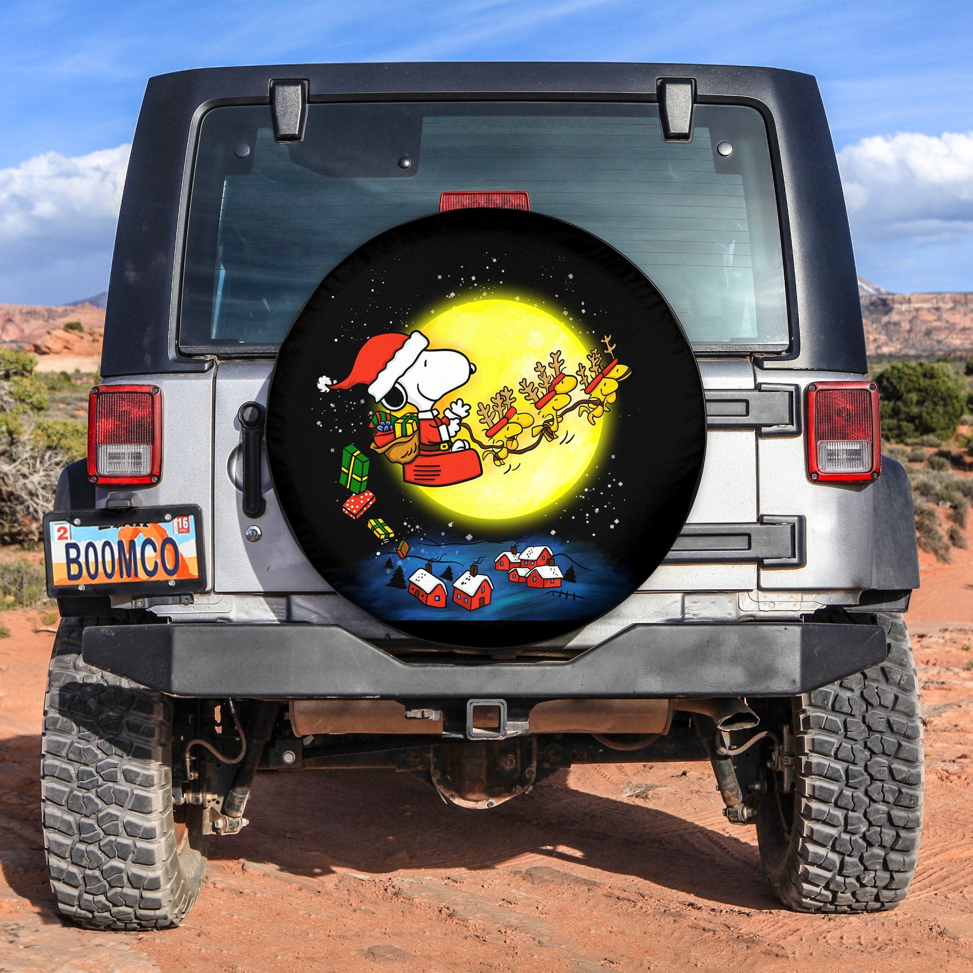 Snoopy Christmas Spare Tire Cover Gift For Campers