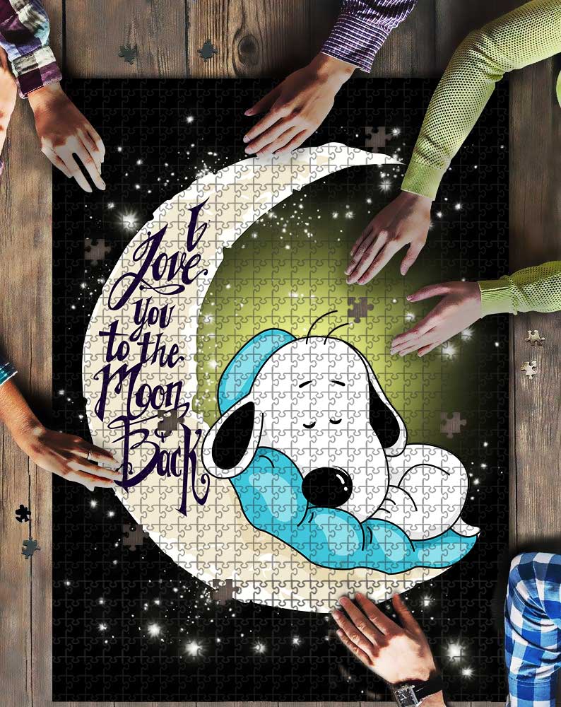 Snoopy Love To The Moon Mock Jigsaw Puzzle Kid Toys