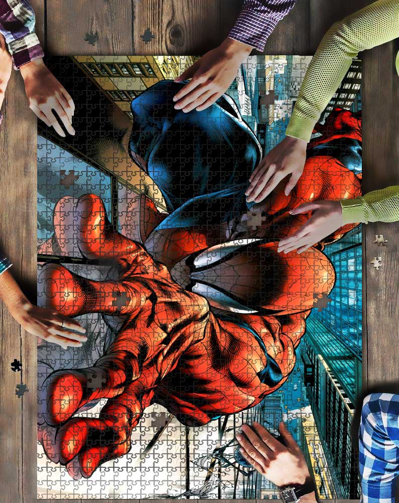 Spiderman Comic Mock Jigsaw Puzzle