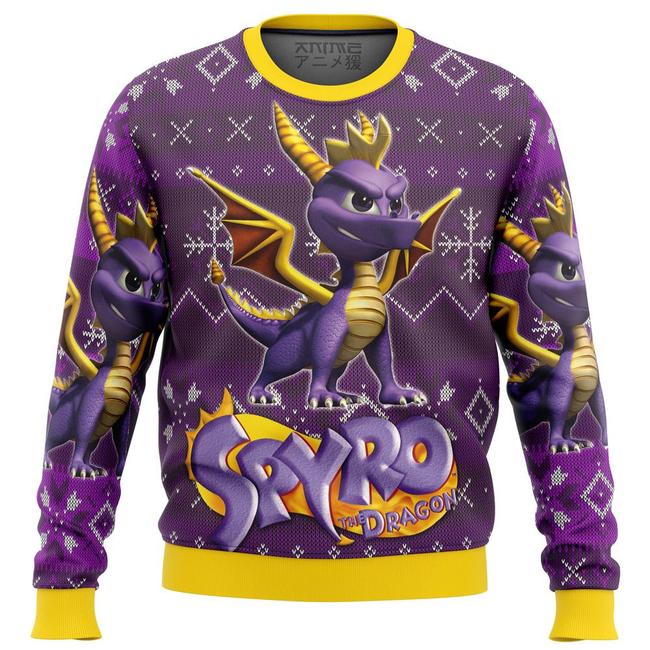 Spyro The Dragon Premium Ugly Christmas Sweater Amazing Gift Idea Thanksgiving Gift