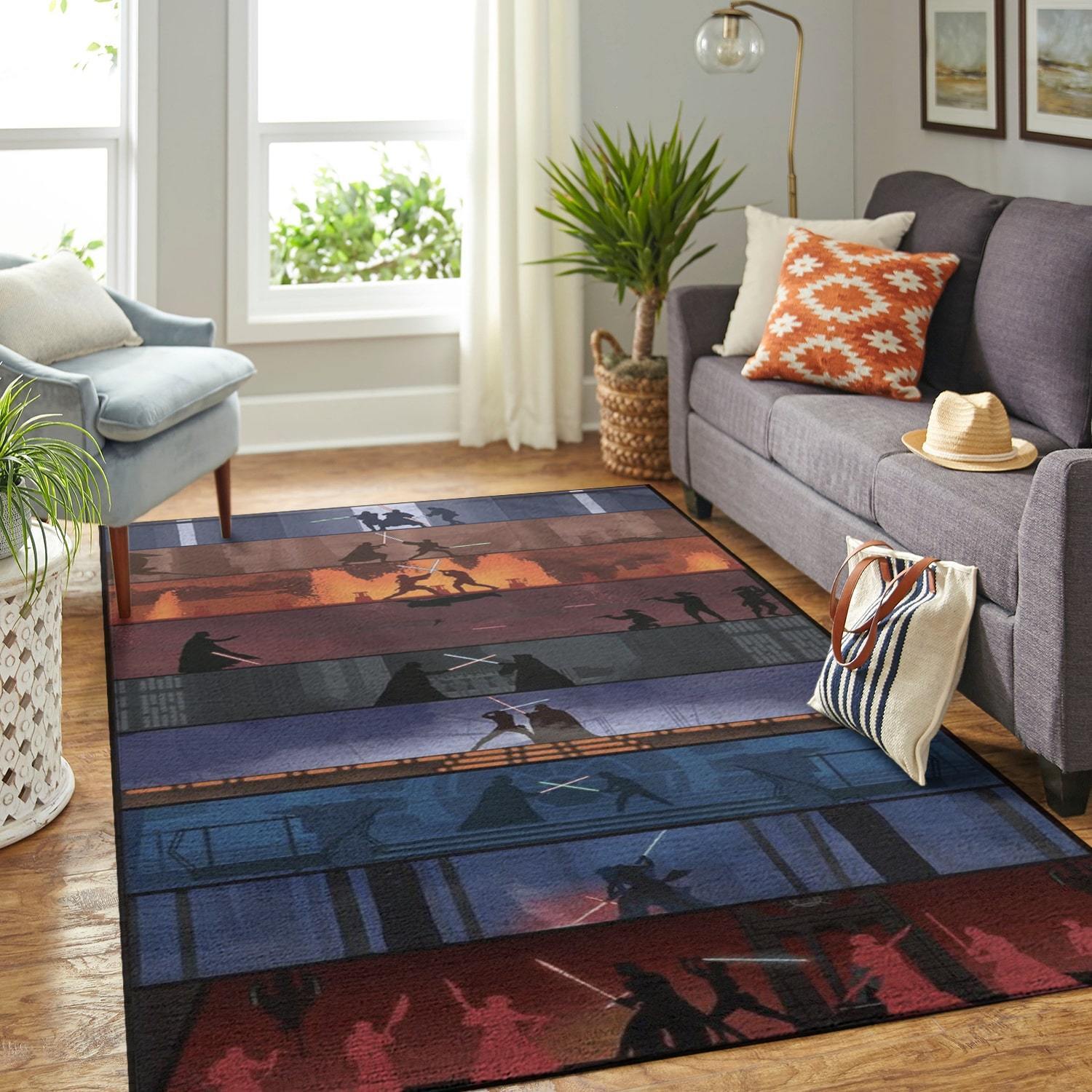 Star Wars Fighting Art Area Rug Home Decor Bedroom Living Room Decor