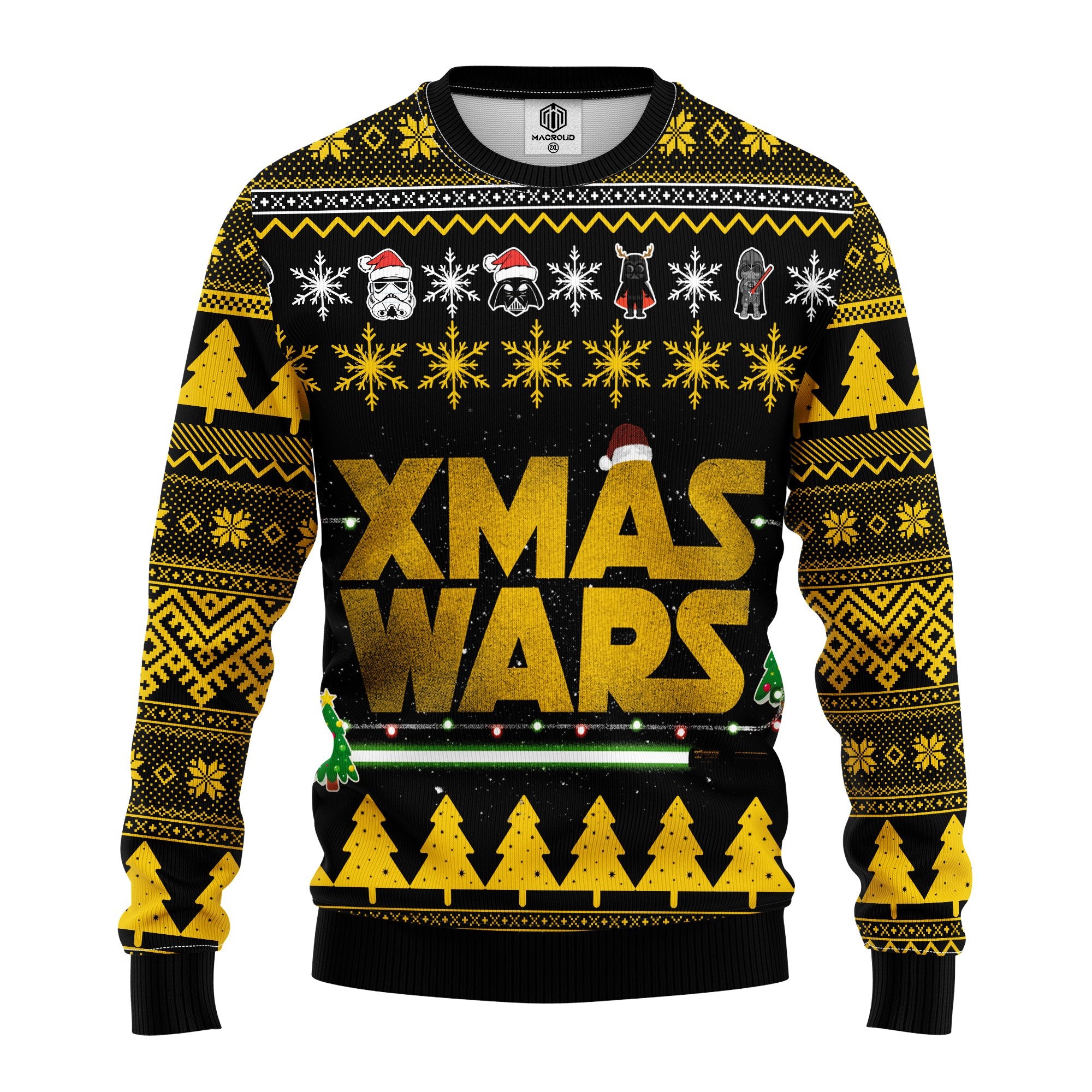 Star Wars Yellow Ugly Christmas Sweater Amazing Gift Idea Thanksgiving Gift