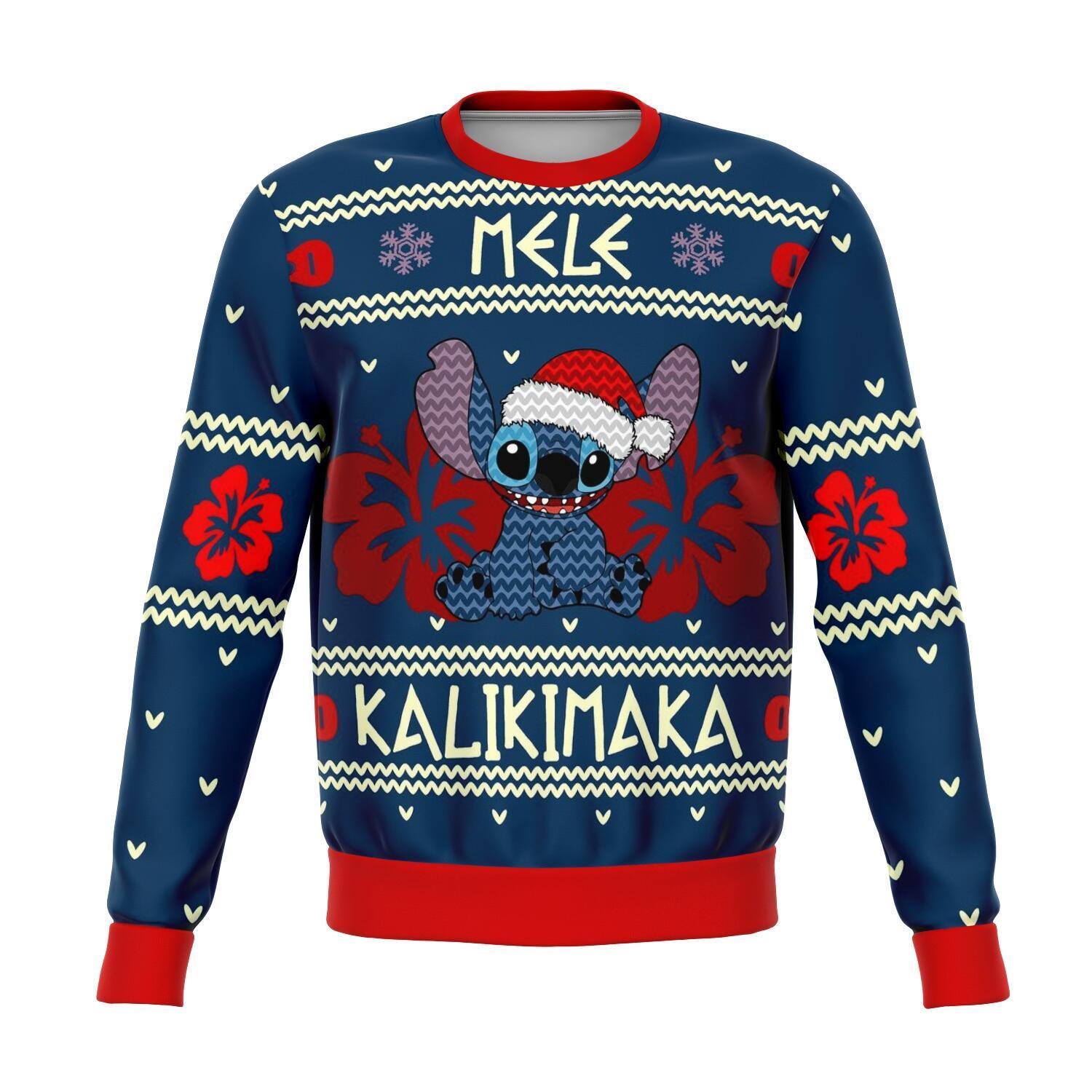 Stitch Mele Kalikimaka Premium Ugly Christmas Sweater Amazing Gift Idea Thanksgiving Gift