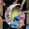 Stitch Couple Love To The Moon Mock Jigsaw Puzzle Kid Toys