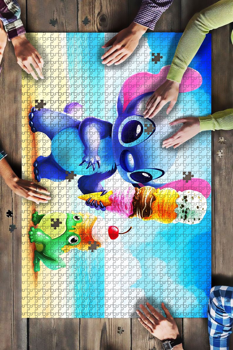 Stitch O The Beach Jigsaw Puzzle Mc