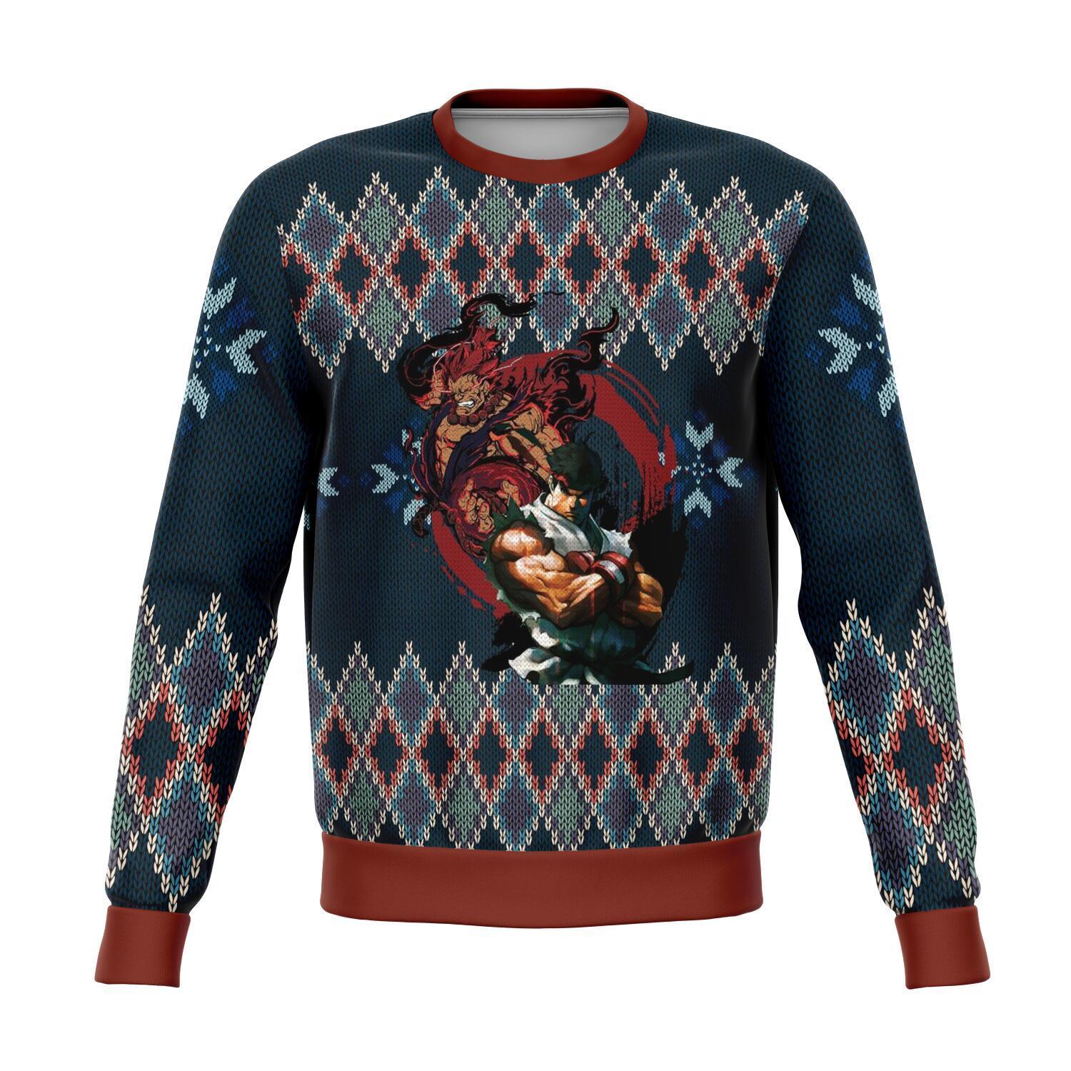 Street Fighter Ryu And Akuma Premium Ugly Christmas Sweater Amazing Gift Idea Thanksgiving Gift