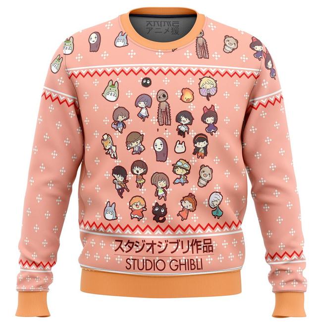 Studio Ghibli Cuties Premium Ugly Christmas Sweater Amazing Gift Idea Thanksgiving Gift
