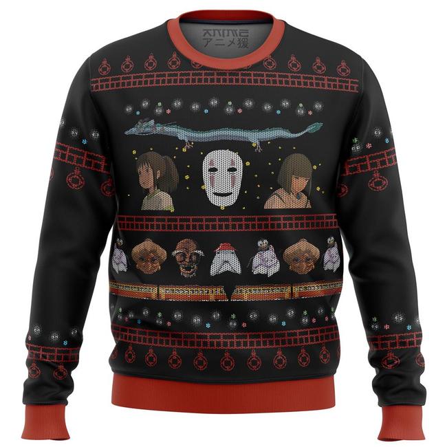 Studio Ghibli Spirited Premium Ugly Christmas Sweater Amazing Gift Idea Thanksgiving Gift