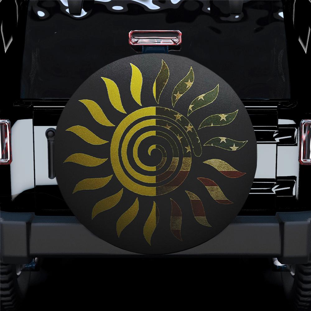 Sun Flower Spare Tire Cover Gift For Campers