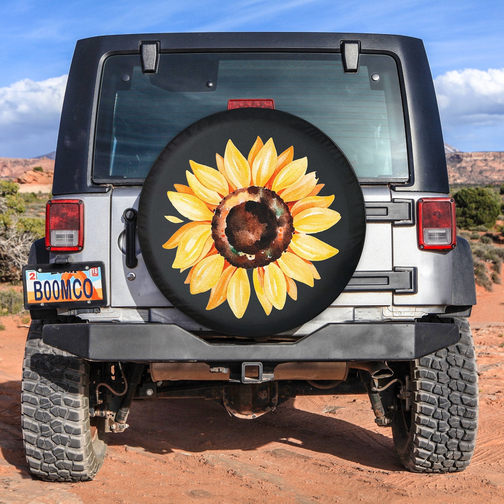 Sunflower Spare Tire Cover Gift For Campers
