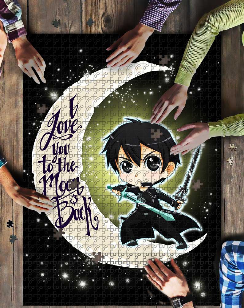 Sword Art Online Kirito Love To The Moon Mock Jigsaw Puzzle Kid Toys