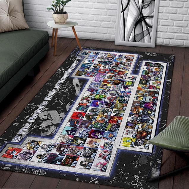 The Periodic Table Of Transformers Revised Area Rug Home Decor Bedroom Living Room Decor