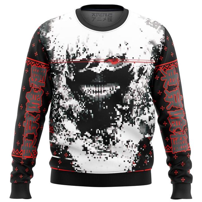 Tokyo Ghoul Kaneki Splatter Premium Ugly Christmas Sweater Amazing Gift Idea Thanksgiving Gift