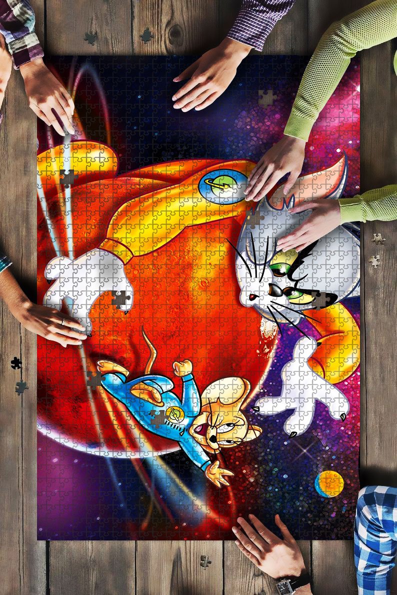 Tom And Jerry Space Jigsaw Puzzle Mc