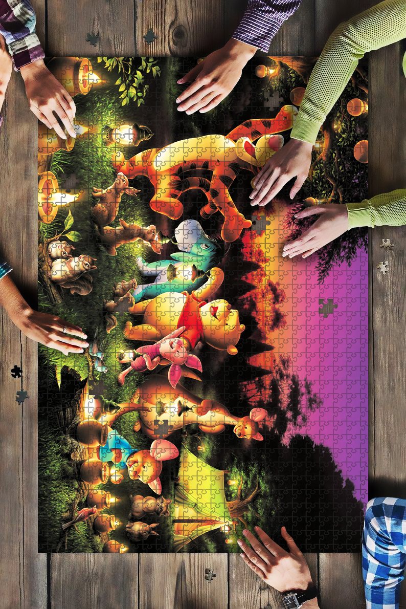 Winnie The Pooh Night Party Jigsaw Puzzle