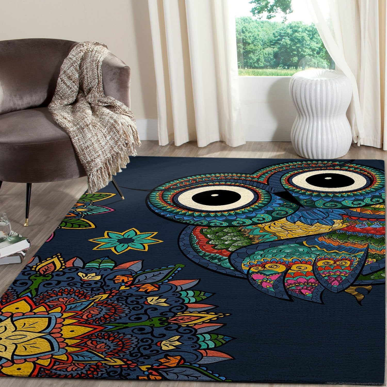 Owl Area Rug Home Decor Bedroom Living Room Decor