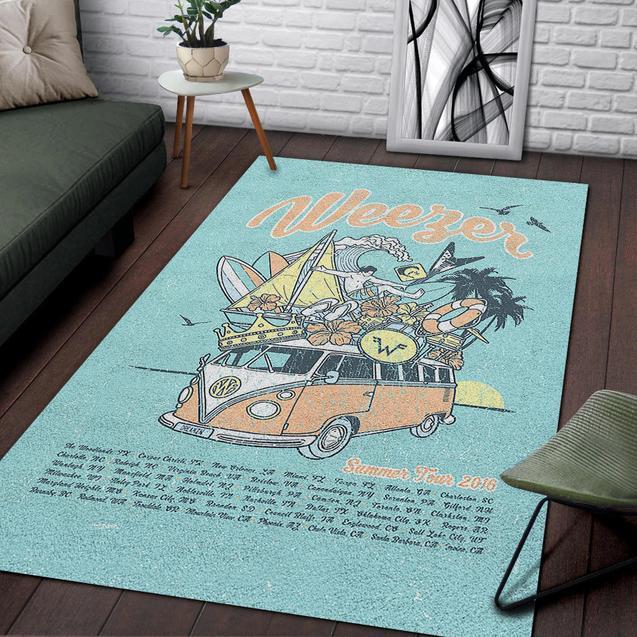 Weezer Blue Summer Tour 2016 Surf Beach Home Decor Bedroom Living Room Decor