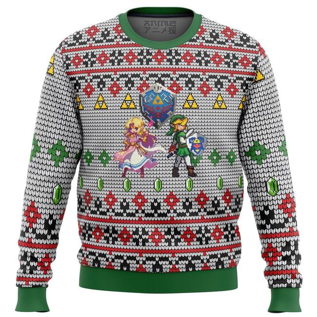 Zelda And Link Premium Ugly Christmas Sweater Amazing Gift Idea Thanksgiving Gift