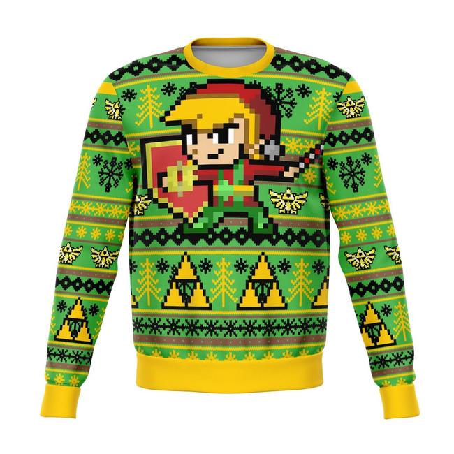 Zelda Holiday Link Premium Ugly Christmas Sweater Amazing Gift Idea Thanksgiving Gift