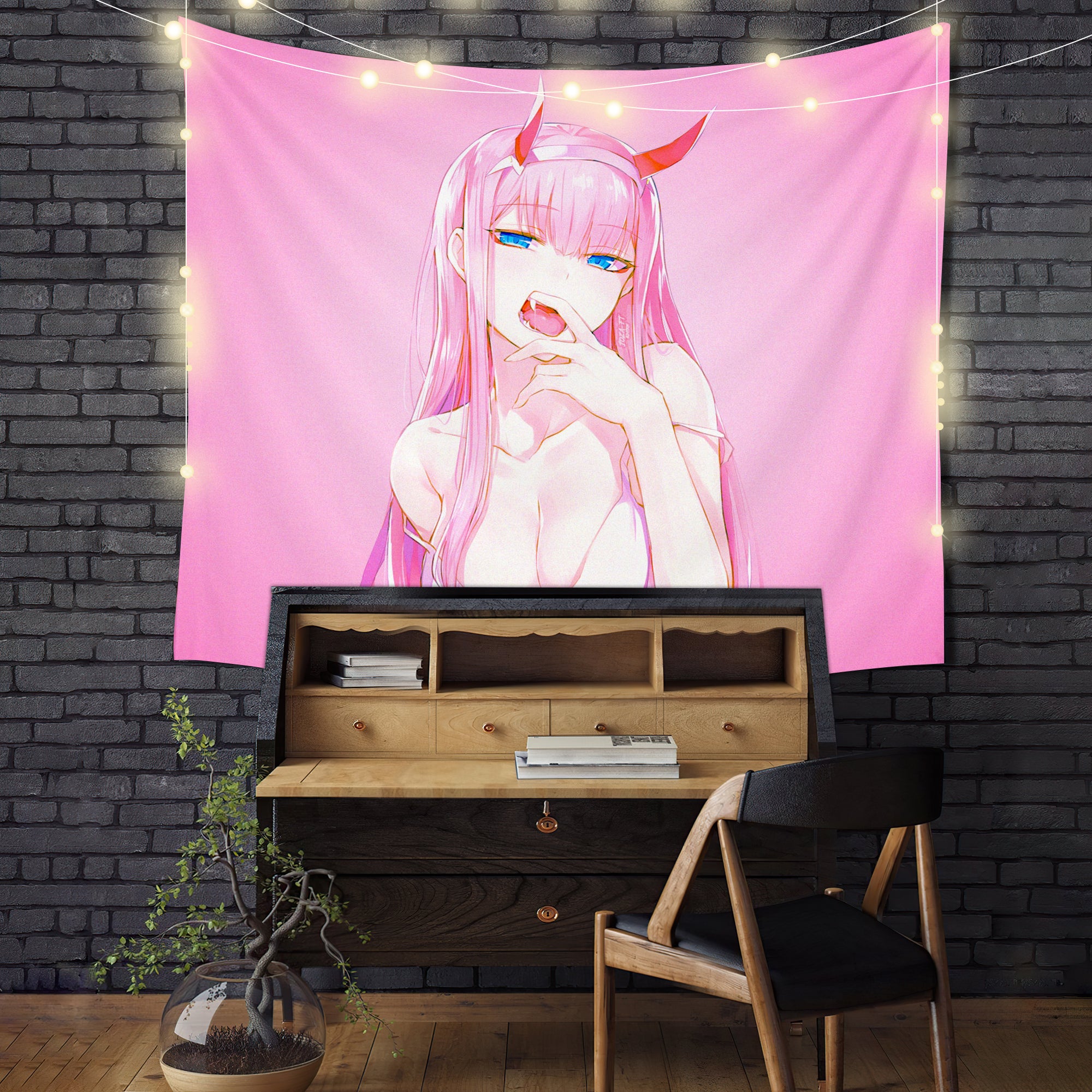 Zero Two Nude Pink Anime Tapestry Room Decor