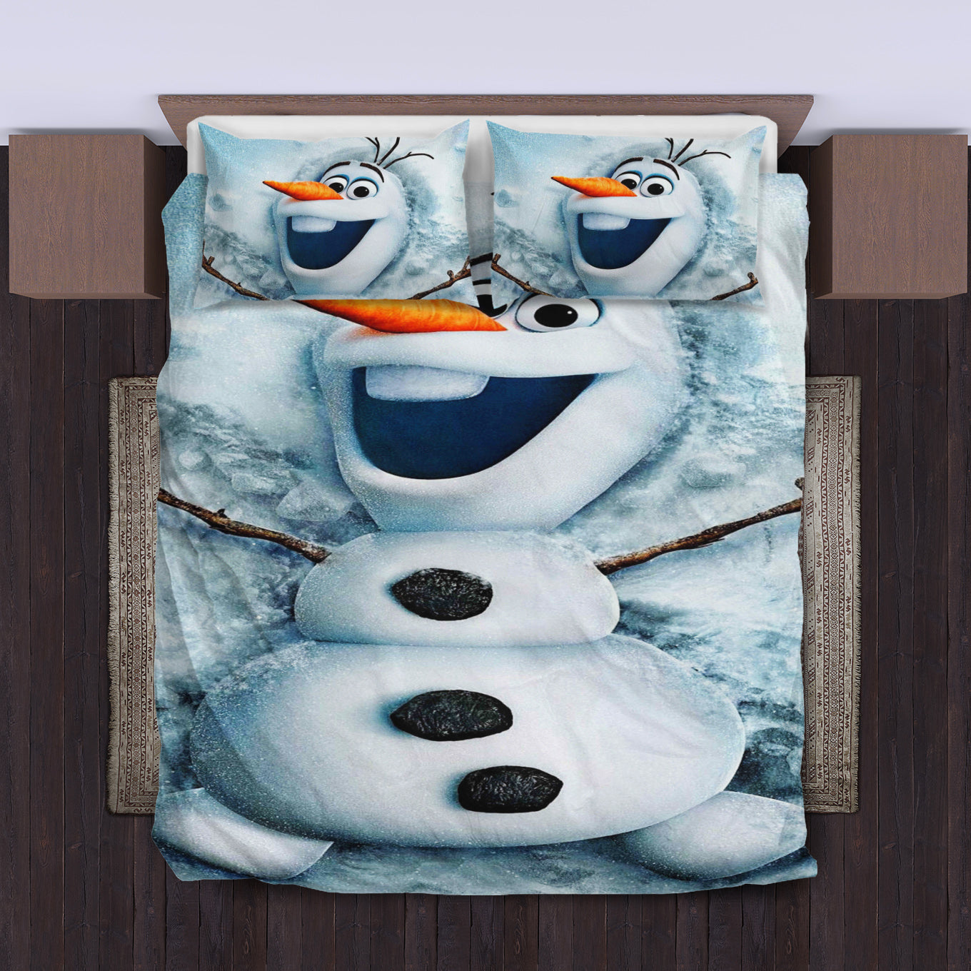 Olaf Snowman Frozen Bedding Set Duvet Cover And Pillowcase Set