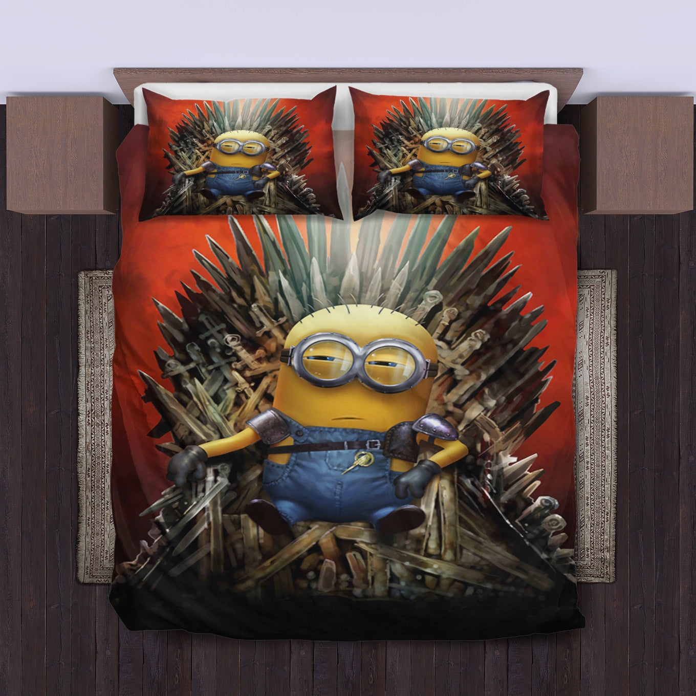 Minion Game Of Thrones Bedding Set Duvet Cover And Pillowcase Set