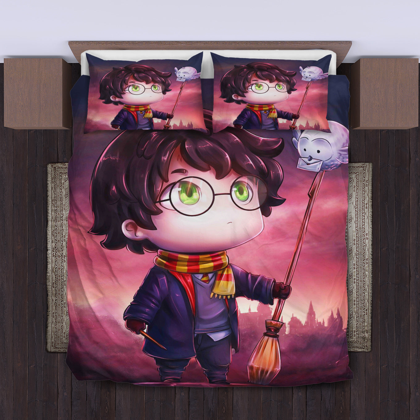 Chibi Harry Potter Bedding Set Duvet Cover And Pillowcase Set