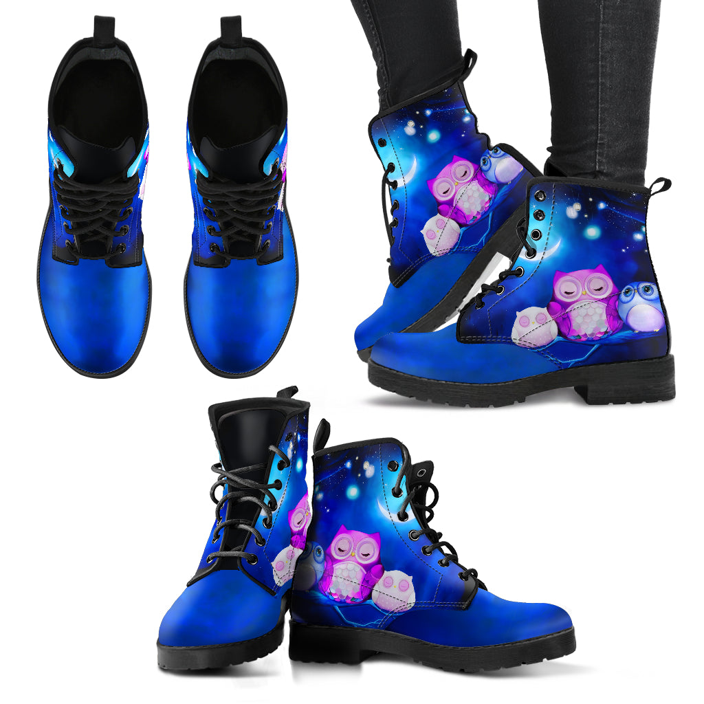 Owl Women Leather Boots