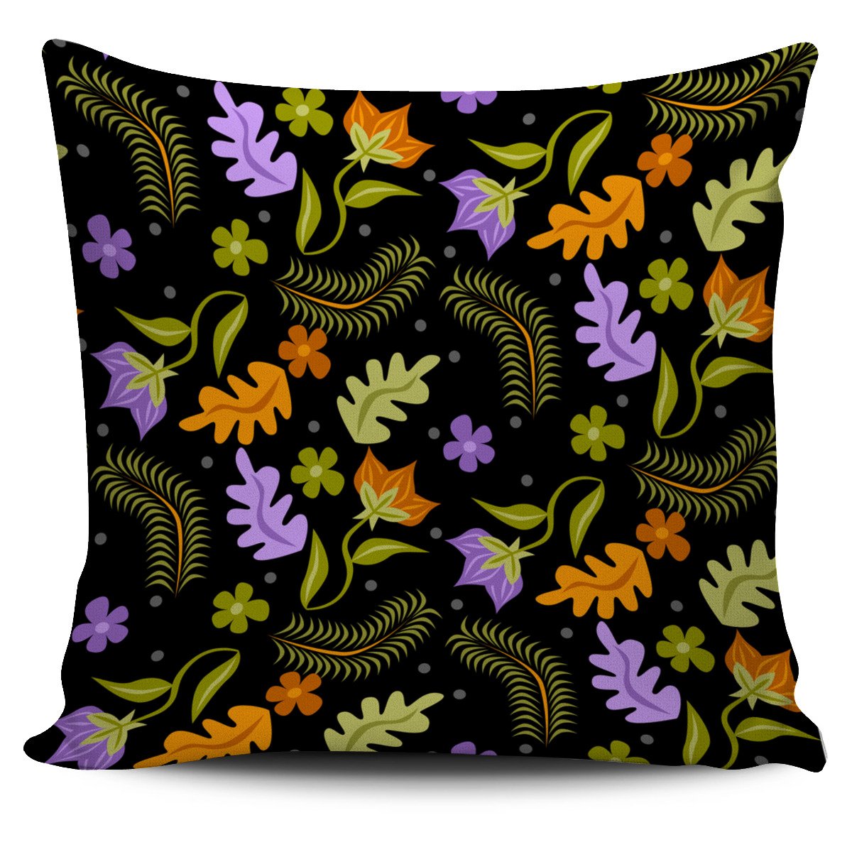 Night Leaves Pillow Cover