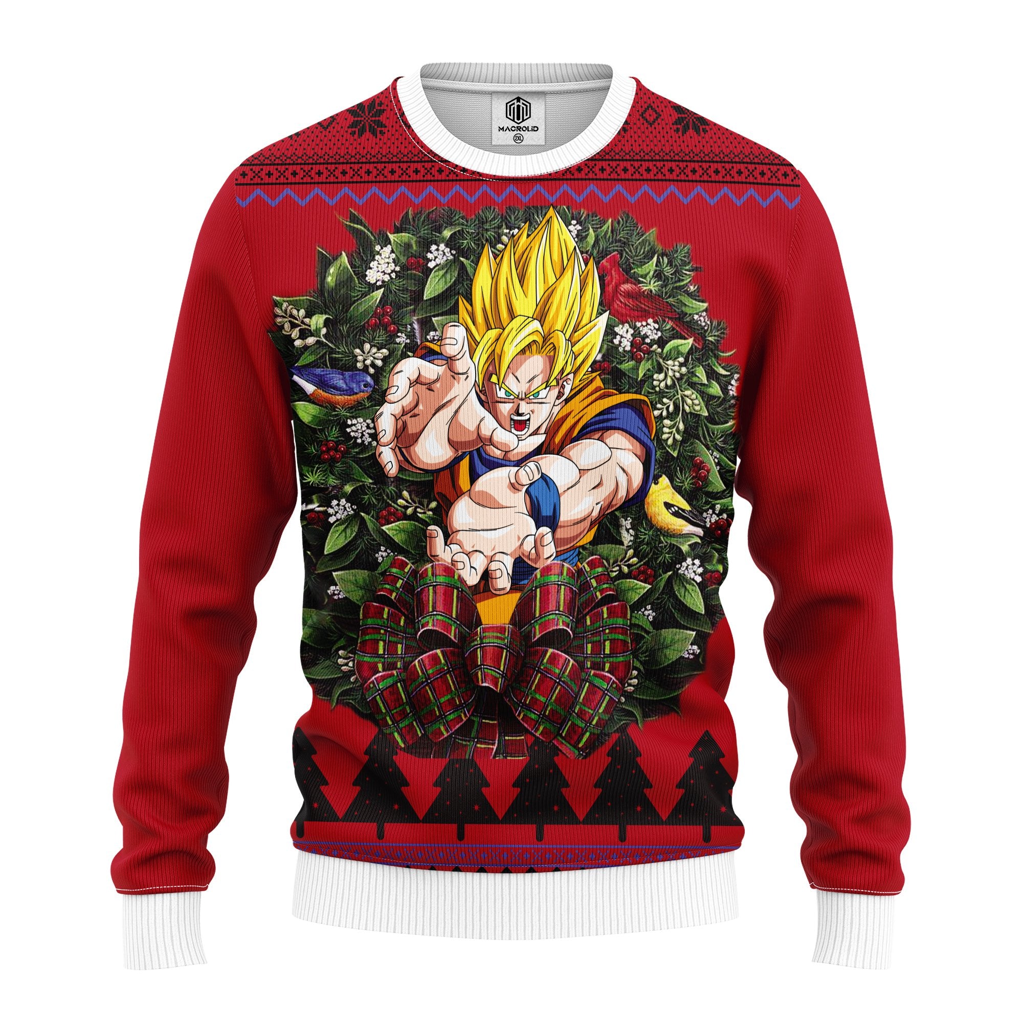 Son Goku Super Saiyan 2 Noel Mc Ugly Christmas Sweater Thanksgiving Gift