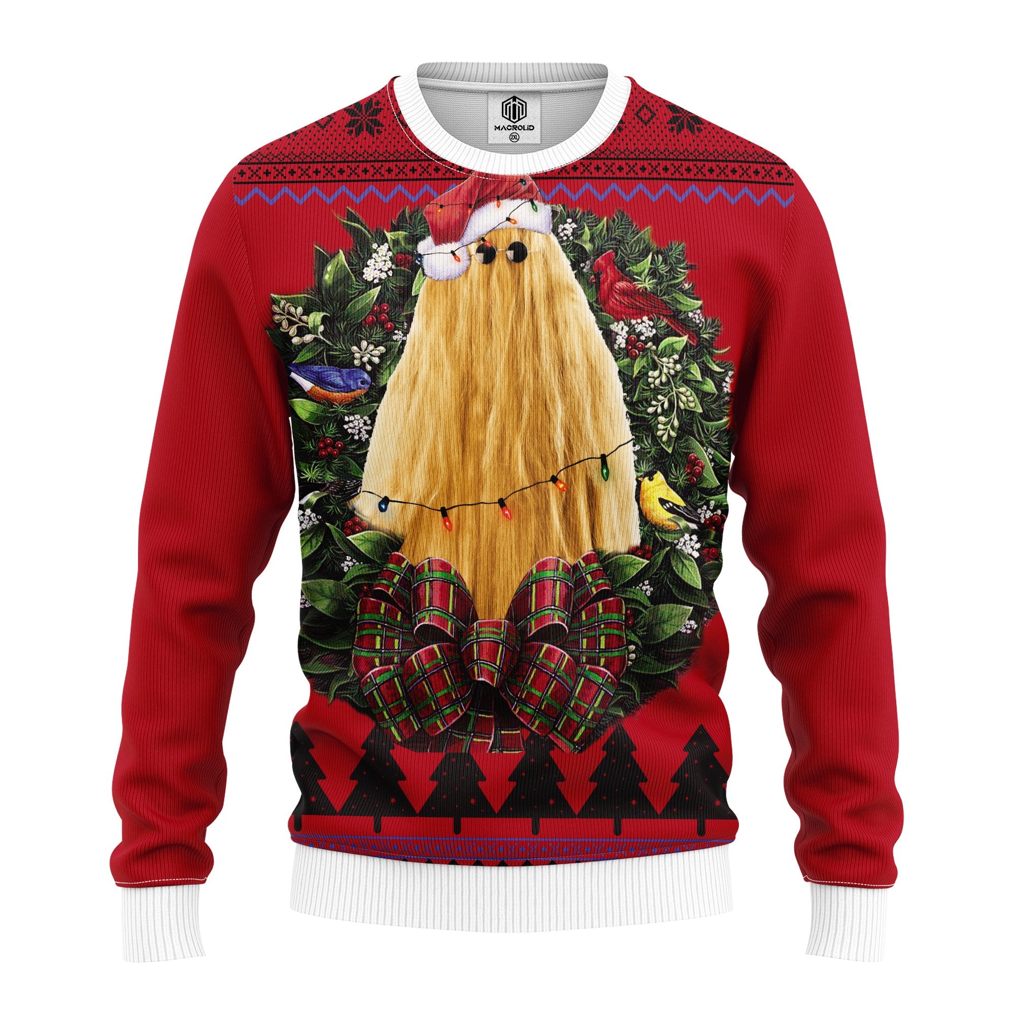 Cousin Itt Wednesday Addams Noel Mc Ugly Christmas Sweater Thanksgiving Gift