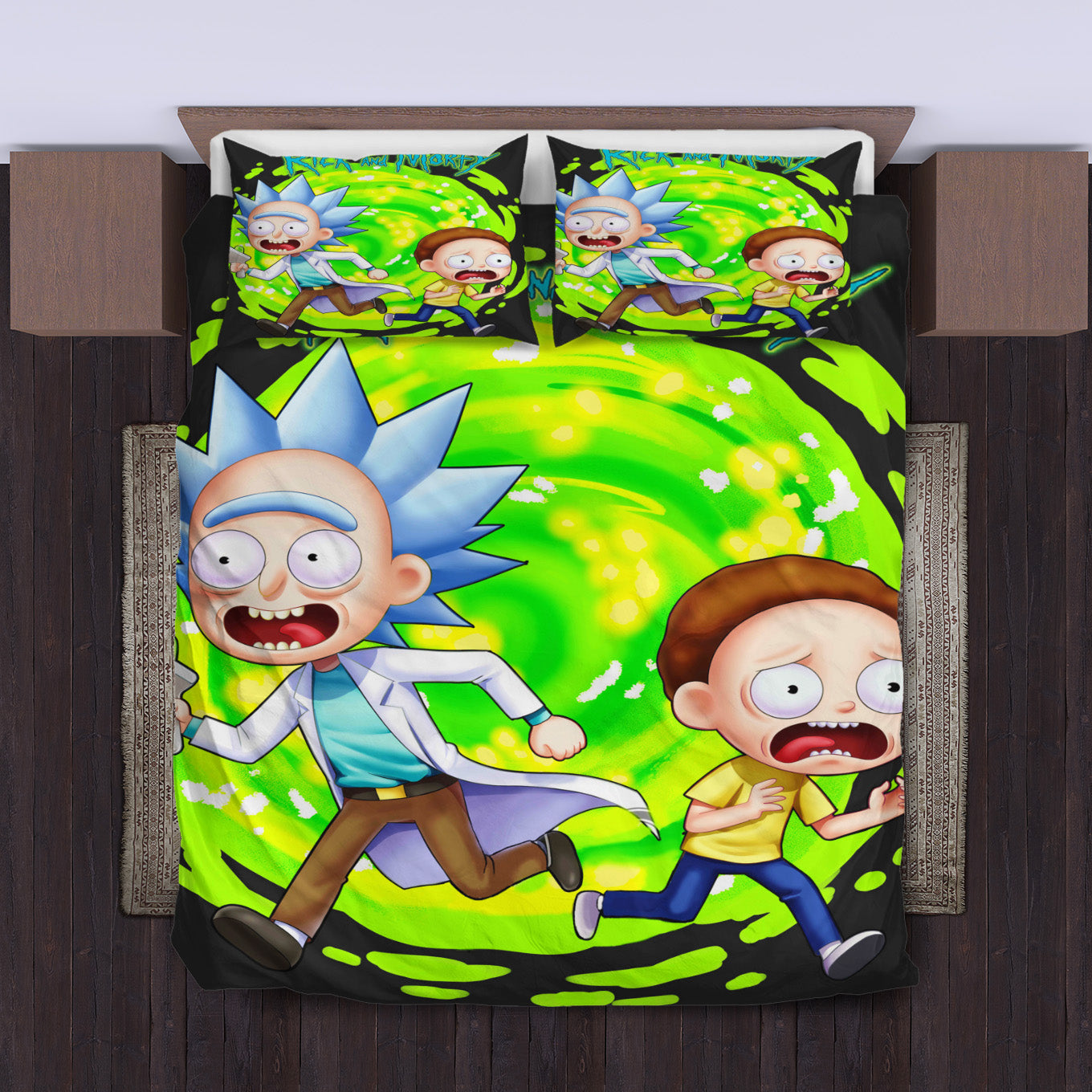 Rick And Morty Bedding Set 2 Duvet Cover And Pillowcase Set