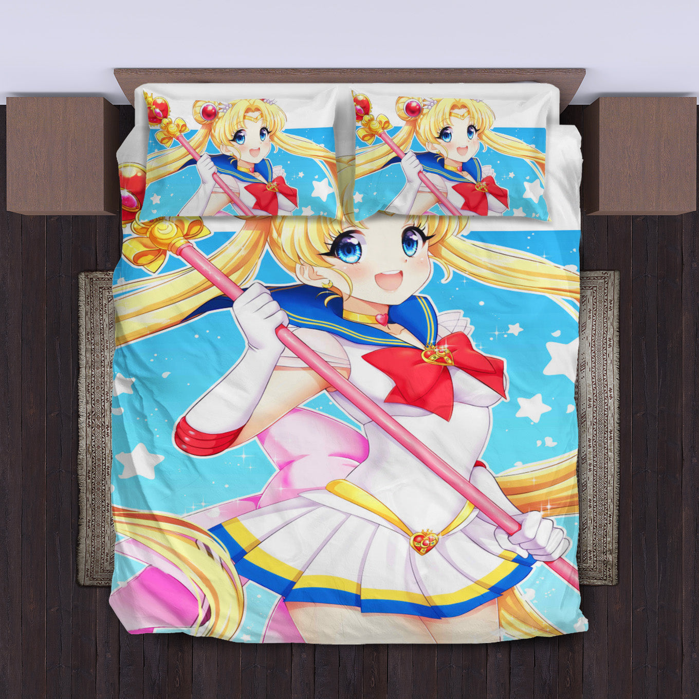 Sailor Moon Bedding Set 4 Duvet Cover And Pillowcase Set