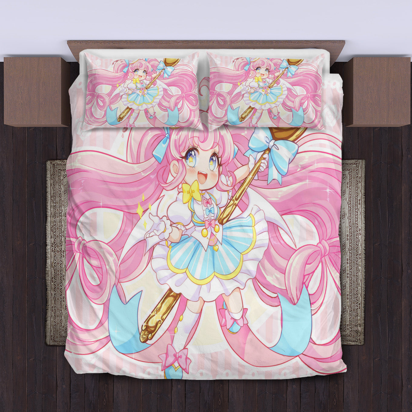 Pink Girl Bedding Set Duvet Cover And Pillowcase Set