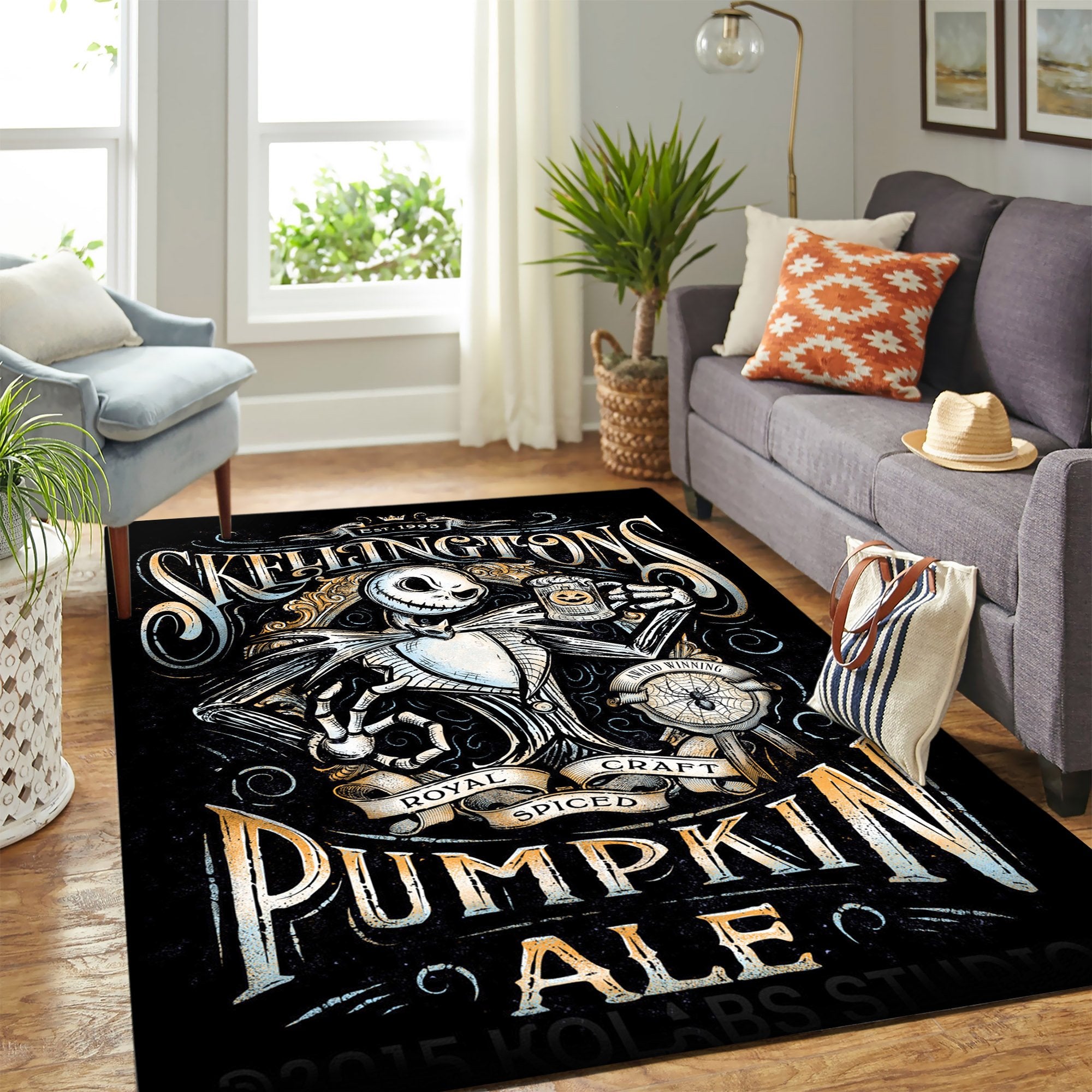 Nightmare Before Christmas Jack Pumpkin Carpet Rug