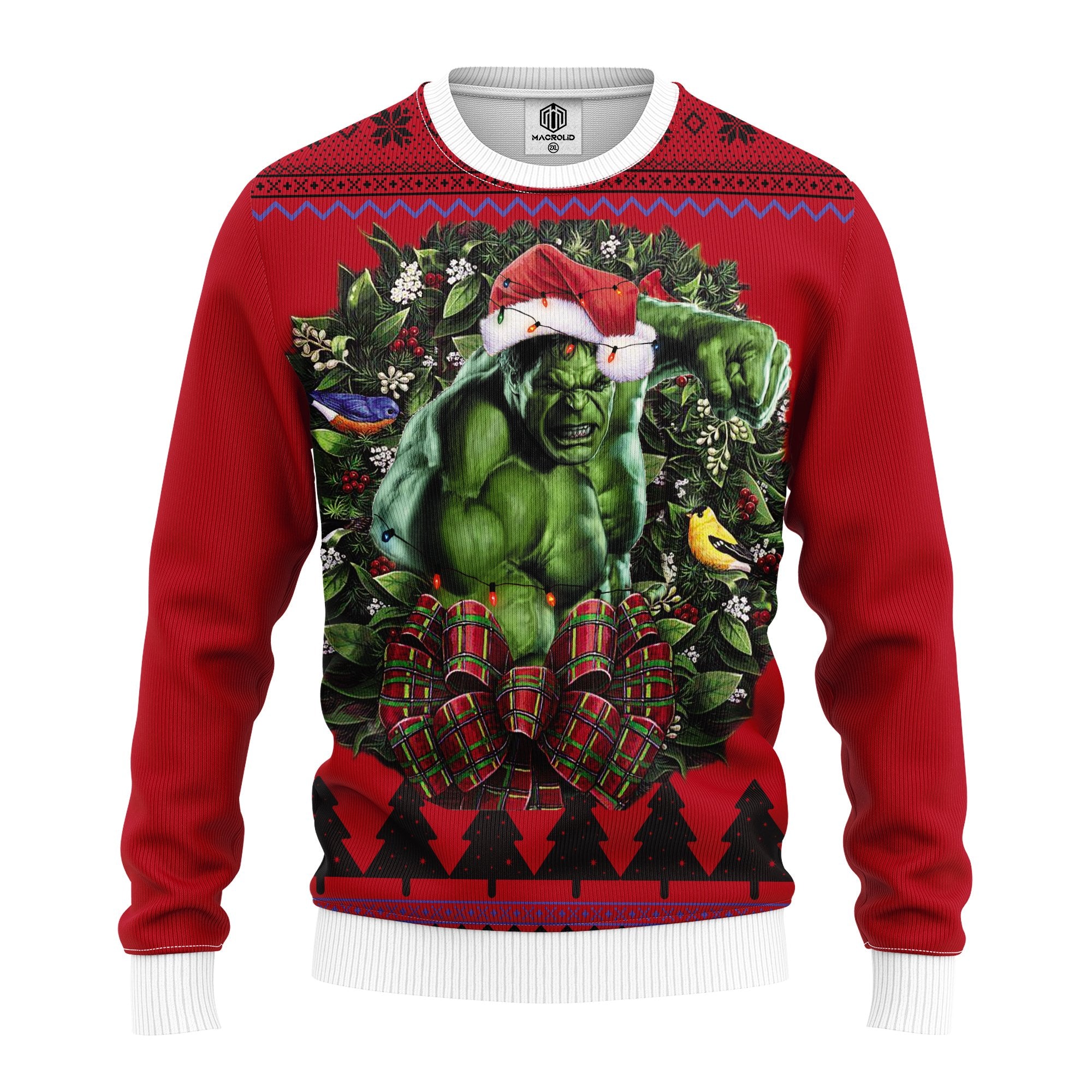 Incredible Hulk Noel Mc Ugly Christmas Sweater Thanksgiving Gift