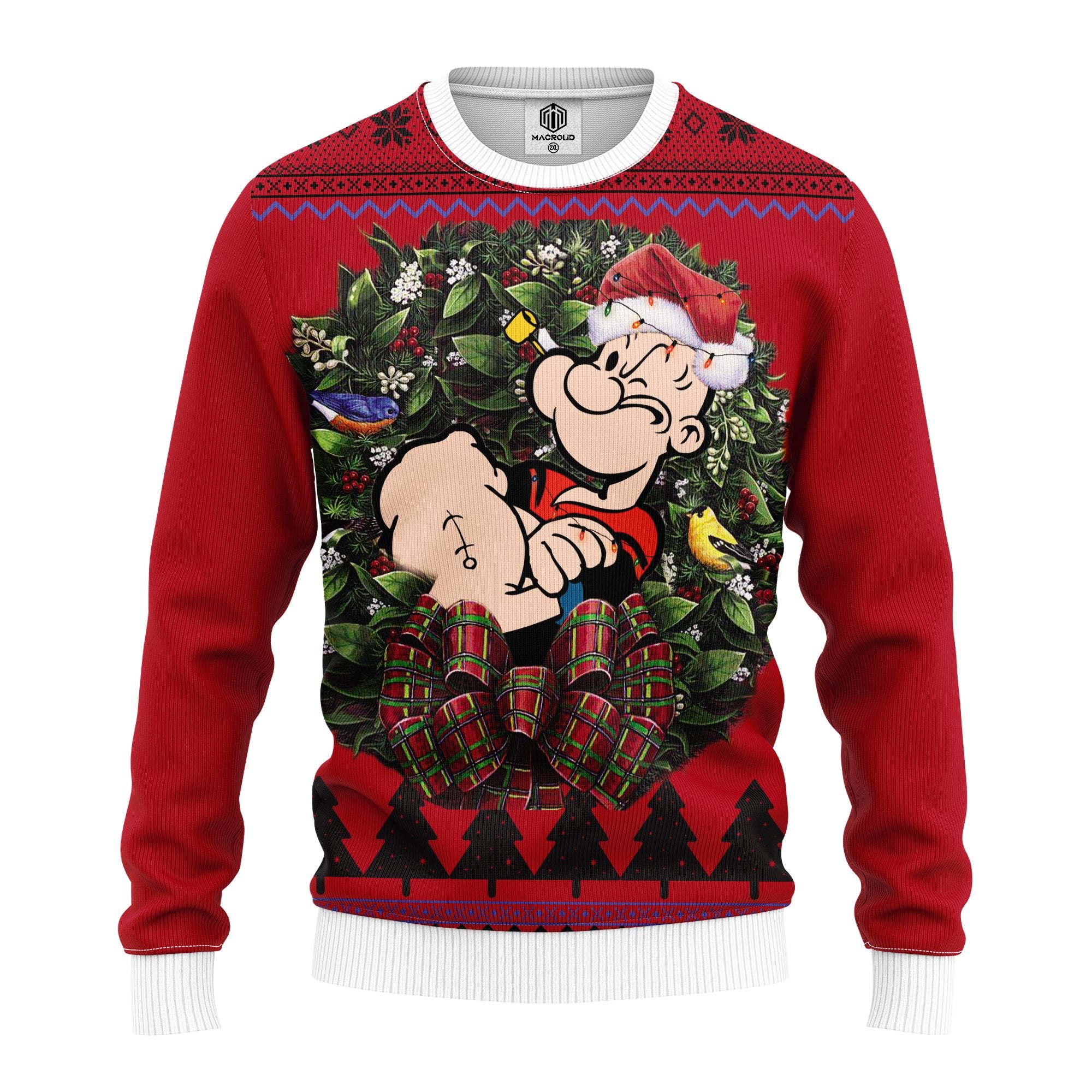 Popeye Art Noel Mc Ugly Christmas Sweater Thanksgiving Gift