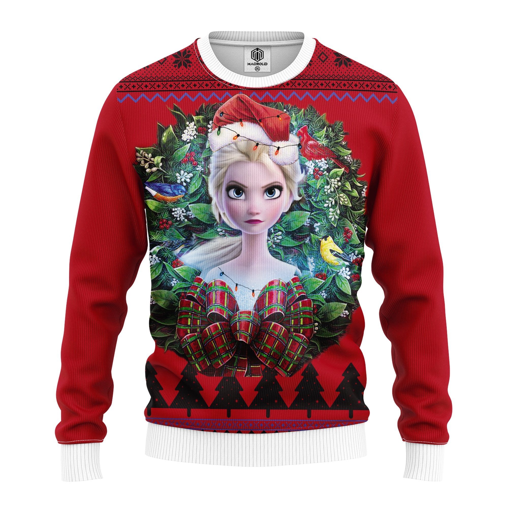 Queen Elsa Frozen 2 Noel Mc Ugly Christmas Sweater Thanksgiving Gift