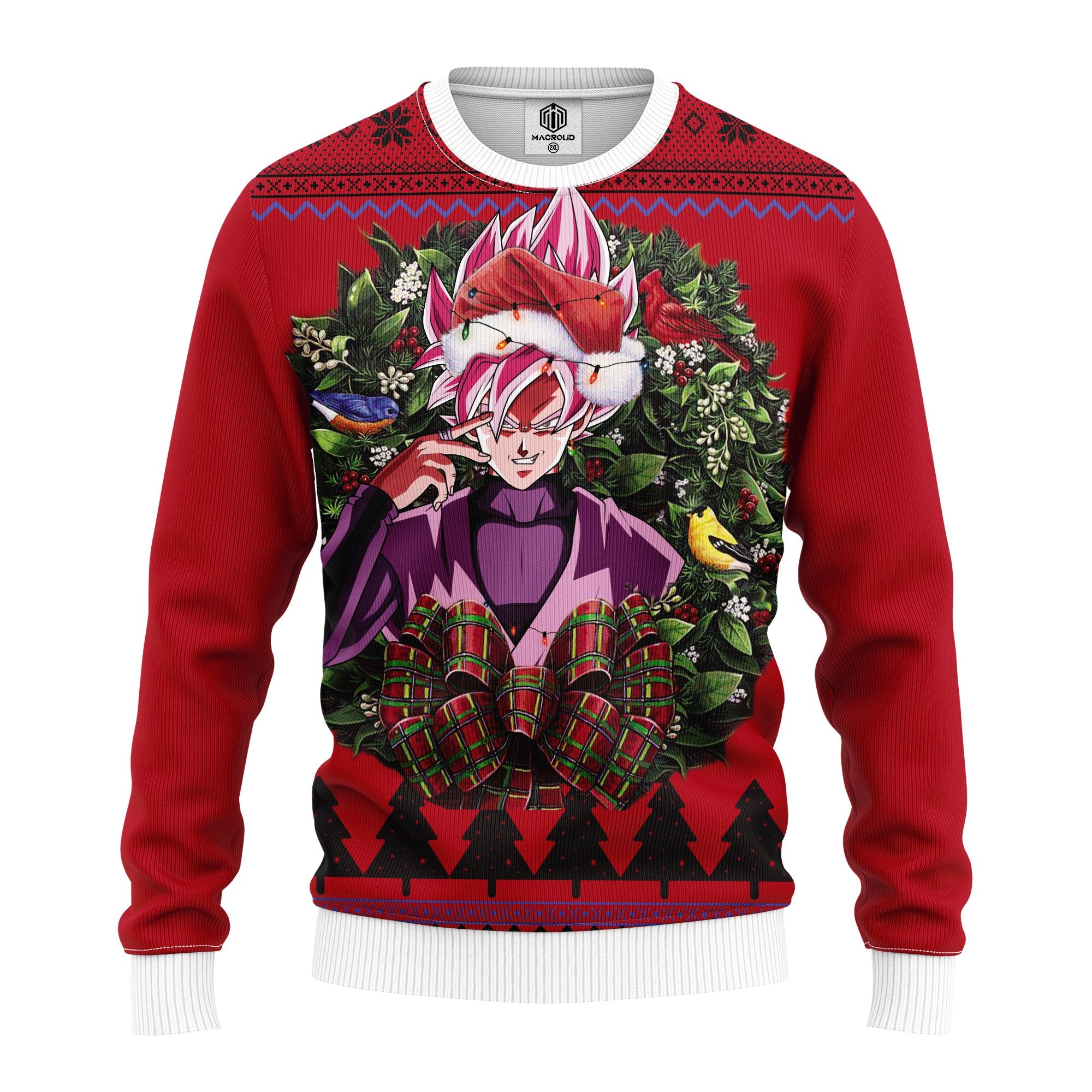 Black Goku Ssj Rose Dragon Ball Noel Mc Ugly Christmas Sweater Thanksgiving Gift