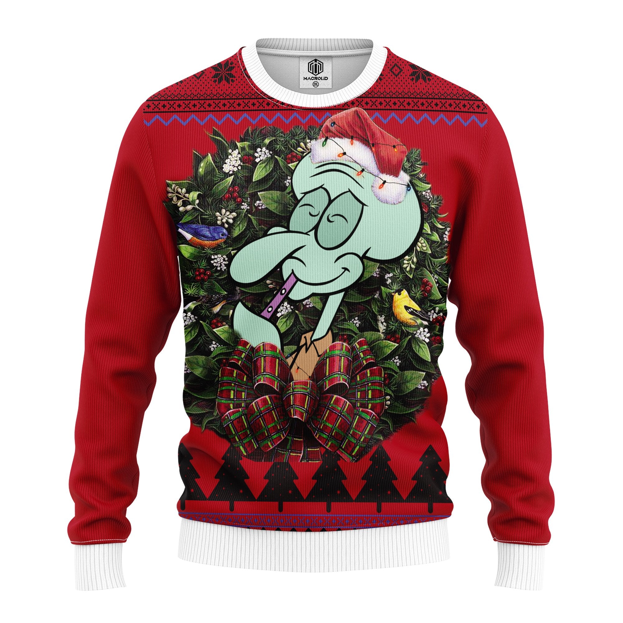 Squidward Tentacles Spongebob Squarepants Noel Mc Ugly Christmas Sweater Thanksgiving Gift