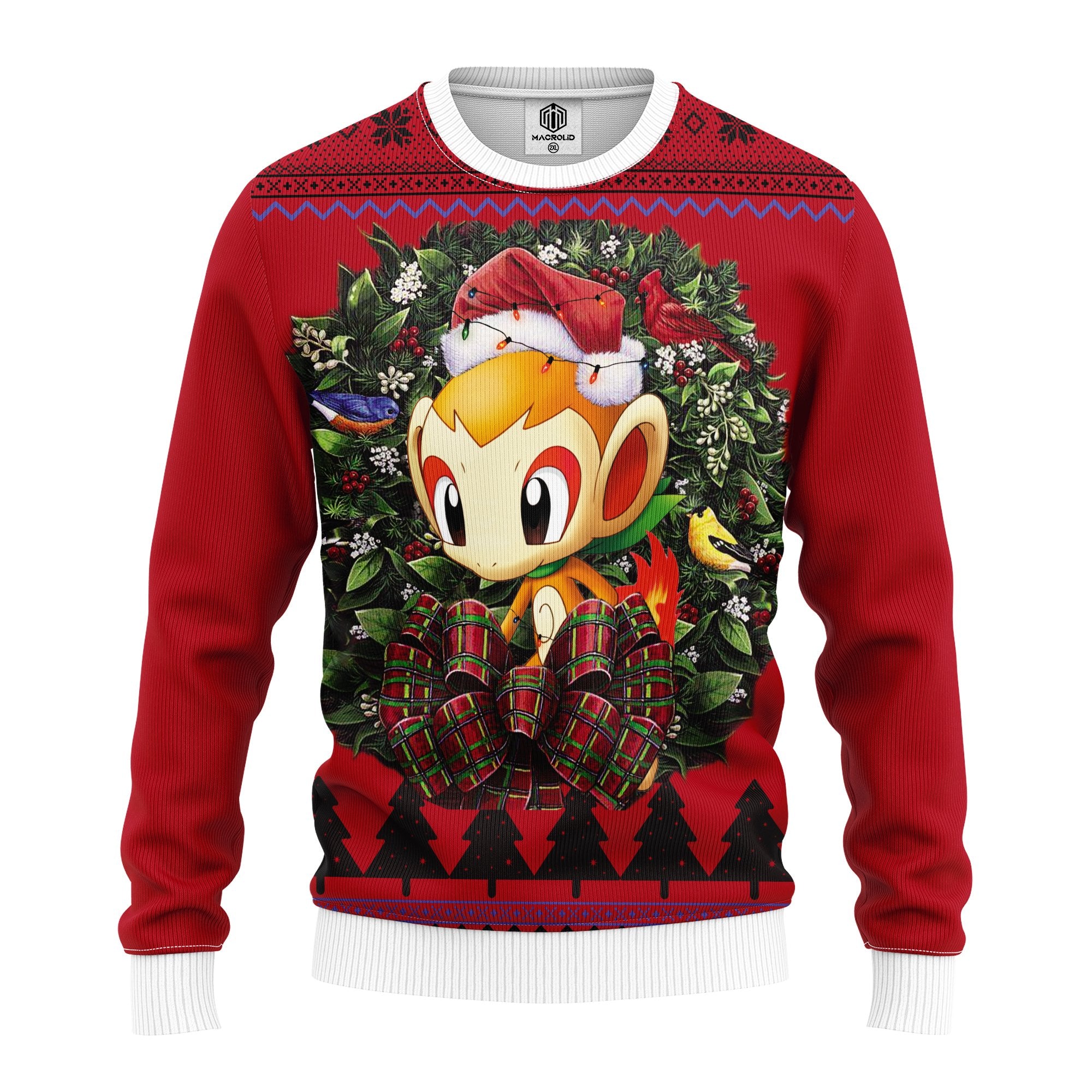 Chimchar Pokemon Noel Mc Ugly Christmas Sweater Thanksgiving Gift